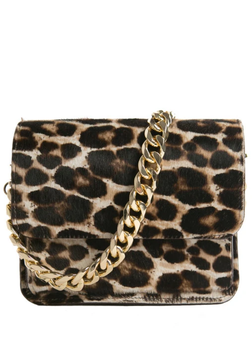 Сумка кожаная Mia Leopard SCALA
